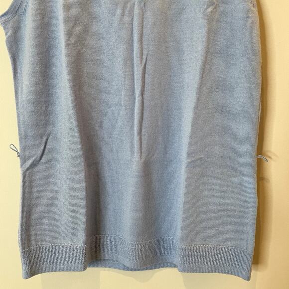 J.Crew Belted Sweater Shell Merino Wool Top Fine Rib Date Office CG796 XXS FLAW - Picture 6 of 13